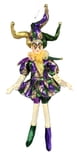 NEW!!18" Hanging Flexible Jester w Harlequin Fabric