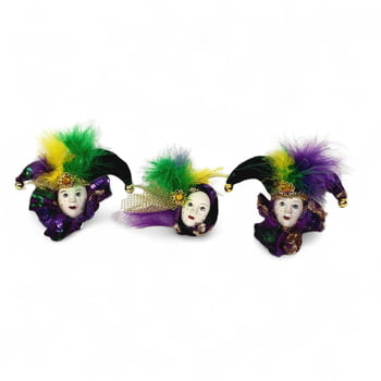 NEW!! 4" Assorted Mardi Gras Magnets
