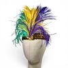 New!! Gold Sequin Stretch Headband w Long Feathers (Fall 2026 shipping)