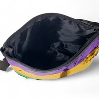 8" x 8" Sequin Fanny Pack with Stripes