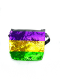 8" X 6" SEQUIN FANNY PACK W STRIPES