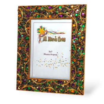 5"x 7" Gold Jeweled Mardi Gras Frames