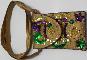 Beaded Jester Hat Cross Body Bag