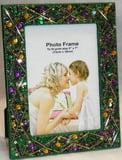 5" x 7" Green Jeweled Criss Cross Frame