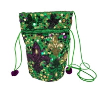 8" x 12" Green Round Drawstring Bag