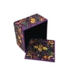 Purple Jeweled Leaves Box, 4"SQ