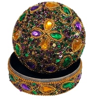 NEW!!Gold Teardrop Round Box 4"