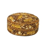 ALL Gold Leaves Round Box 4"
