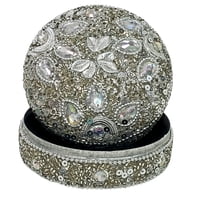 ALL Silver Teardrop Round Box 4"