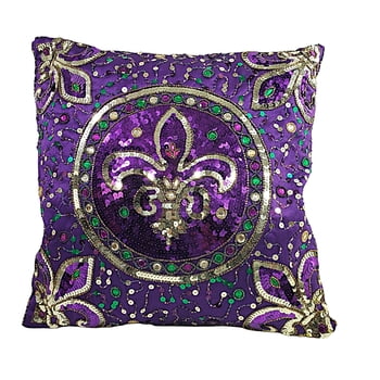 Purple Pillow w FDL Center and Corners 16"SQ