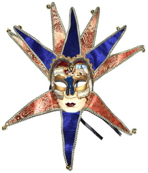 9" X 8" Red/Blue Music Mask