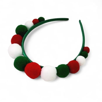 12" Pom Pom Christmas Headband