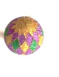 10 CM Harlequin Ornament w PGG Glitter