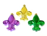 BX of 6 Assorted 3" Fleu De Lis Ornaments