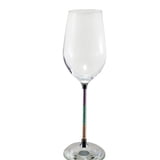 Wine Glass w PGG Crystals in Stem 8"