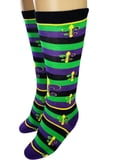 Mardi Gras Stripe FDL Knee Socks