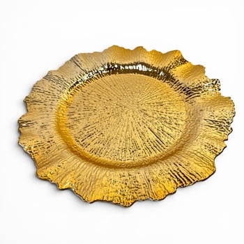 New!!13" Ruffled Gold Charger Plate (Fall 2026 shipping)
