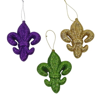 New!! 4" PGG Hanging Glitter Fleur de Lis, Set of 12 (Fall 2026 shipping) 1