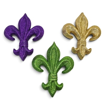New!! 11" Hanging Glitter Fleur de Lis (Fall 2026 shipping)