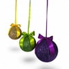 New!! 6"Assorted Glitter Balls w Hanging Ribbon Tie