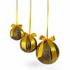 New!! 4.76" Assorted Glitter Balls w Hanging Ribbon Tie