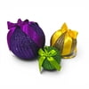 New!! 4.76" Assorted Glitter Balls w Hanging Ribbon Tie