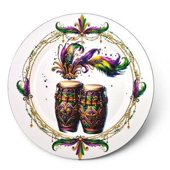 New!! 13" Musical Charger Plate, Bongo (Fall 2026 shipping)