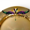 New!! 13" Gold Charger Plate w Feather Design (Fall 2026 shipping)