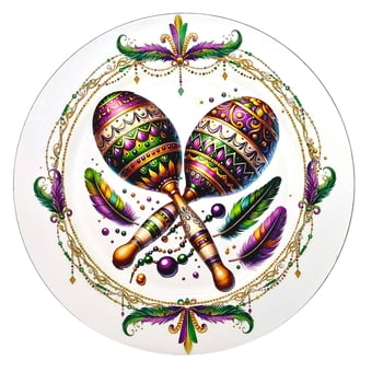 New!! 13" Musical Charger Plate, Maracas (Fall 2026 shipping)