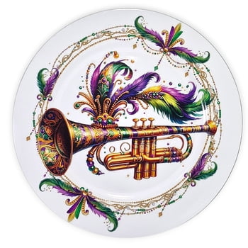 New!! 13" Musical Charger Plate, Trumpet(Fall 2026 shipping)