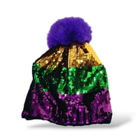 PGG Sequin Knit Hat w POM POM