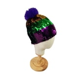 PGG Sequin Knit Hat w POM POM