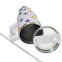 NEW!! Beaded 40 OZ Drinking Cup with Fleur de Lis