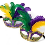 2 Assorted 7" x 7" Feather eye Masks