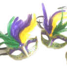 2 Assorted 7" x 7" Feather eye Masks