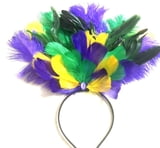 NEW!! 4" x 15" Headband w PGG Top Feathers