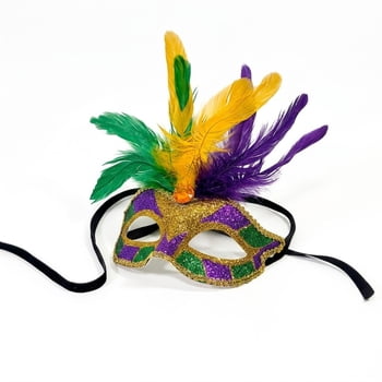 New!! Gold Mask w PGG Feathers