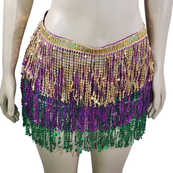 13"L X 72"(INCL TIES) SEQUIN STRING SKIRT