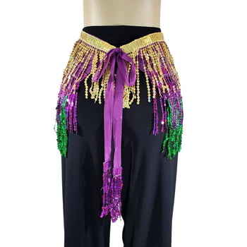 13"L X 72"(INCL TIES) SEQUIN STRING SKIRT