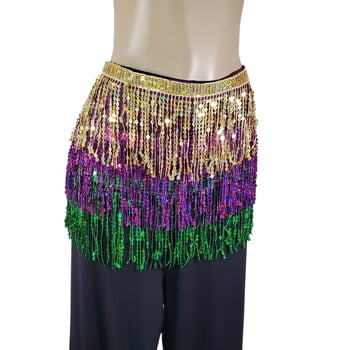 13"L X 72"(INCL TIES) SEQUIN STRING SKIRT