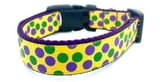 New!! Adjustable 10" Polka Dot Dog Collar