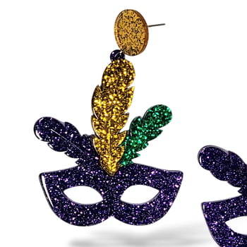 Acrylic Mask Earrings