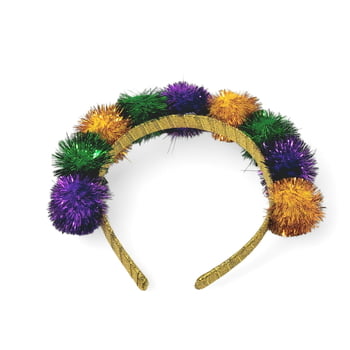 Metallic Pom Pom Headband