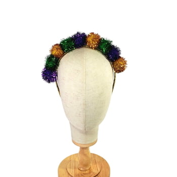 Metallic Pom Pom Headband