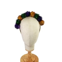 METALLIC POM POM HEADBAND