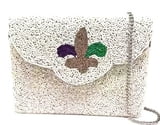 NEW!!! 9" X 6" White Beaded Bag
