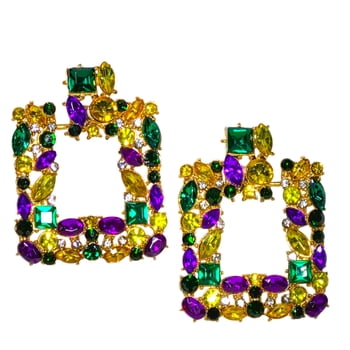 New!! Mardi Gras Jeweled Earrings (Fall 2026 shipping)