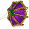 4" Fabric Purple Umbrella Ornament