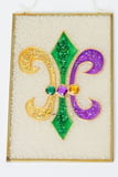 4" x 6" Crackled Fleur de LIs Wall Decoration