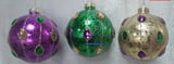 100mm Green Ornament w Jewels